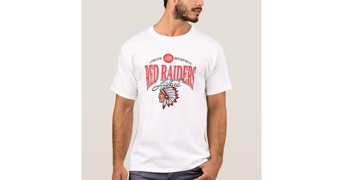 OLD SCHOOL VINTAGE RAIDERS TEXT SHIELD TEE