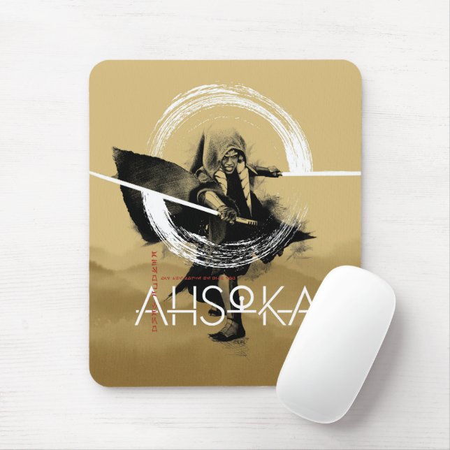 Ahsoka Dual Lightsaber Illlustration Mouse Pad (With Mouse)
