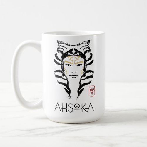 Ahsoka Face Brush Illustration Coffee Mug