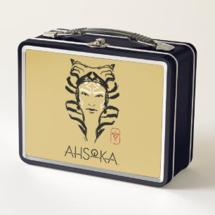 Ahsoka Face Brush Illustration Metal Lunch Box