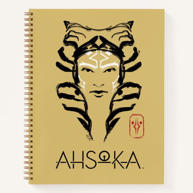 Ahsoka Face Brush Illustration Notebook (Front)