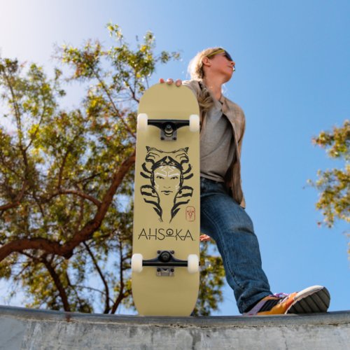Ahsoka Face Brush Illustration Skateboard
