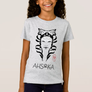 Ahsoka Face Brush Illustration T-Shirt
