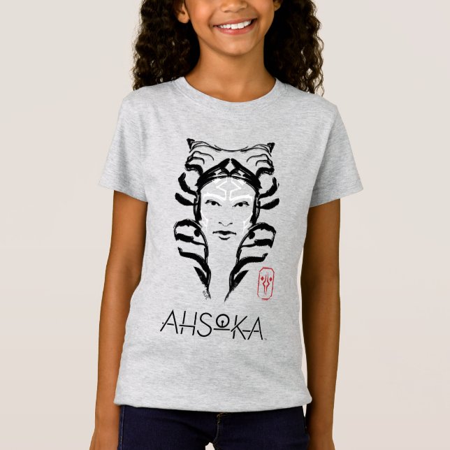 Ahsoka Face Brush Illustration T-Shirt (Front)
