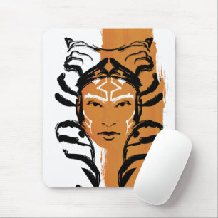 Ahsoka Orange Swatch Brush Illustration Mouse Pad