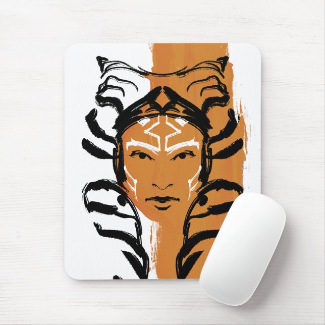 Ahsoka Orange Swatch Brush Illustration Mouse Pad (With Mouse)