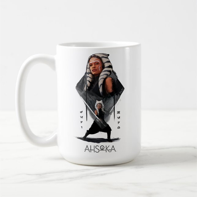 Ahsoka Tano Character Illustration Coffee Mug (Left)