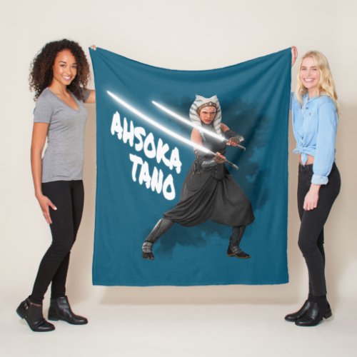 Ahsoka Tano Lightsaber Graphic Fleece Blanket