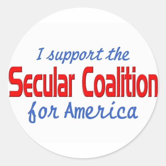 AHTEISM AND SECULAR COALITION CLASSIC ROUND STICKER