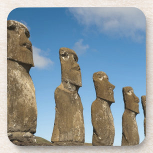 Ahu Akivi, Rapa Nui, Easter Island, Chile 2 Beverage Coaster
