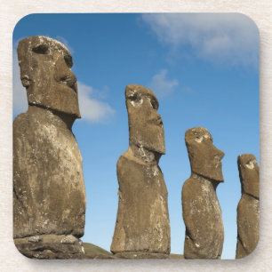 Ahu Akivi, Rapa Nui, Easter Island, Chile 2 Beverage Coaster