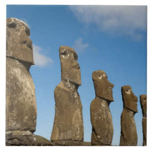 Ahu Akivi, Rapa Nui, Easter Island, Chile 2 Ceramic Tile