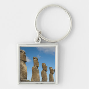 Ahu Akivi, Rapa Nui, Easter Island, Chile 2 Keychain