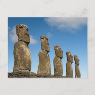 Ahu Akivi, Rapa Nui, Easter Island, Chile 2 Postcard