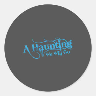 AHWWG Blue Logo Gray Background(1 Inch Logo) Classic Round Sticker