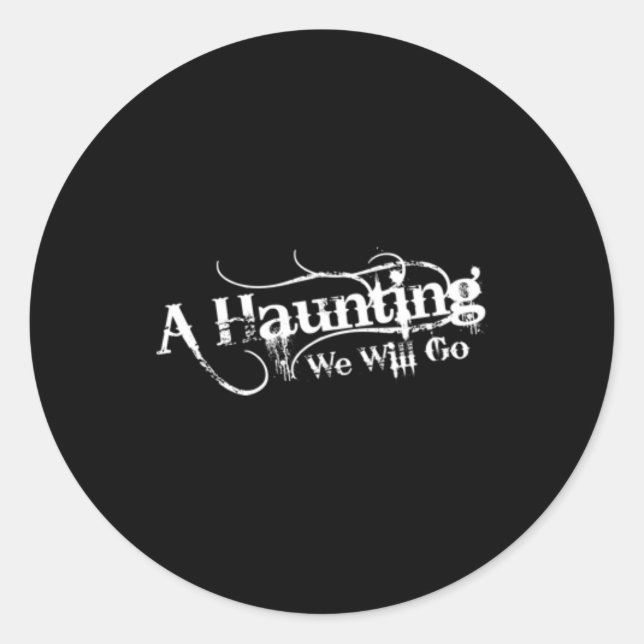 AHWWG White Logo Black Background(1 Inch Logo) Classic Round Sticker (Front)