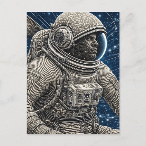 Ai Art Astronaut in Space Postcard