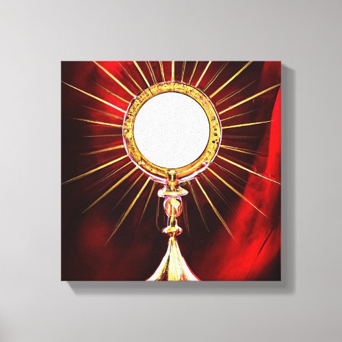 AI Art Blessed Sacrament Host in a Monstrance 1 Canvas Print