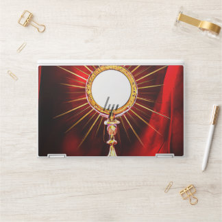 AI Art Blessed Sacrament Host in a Monstrance 1 HP Laptop Skin