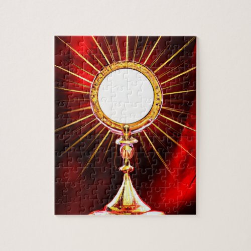AI Art Blessed Sacrament Host in a Monstrance 1 Jigsaw Puzzle