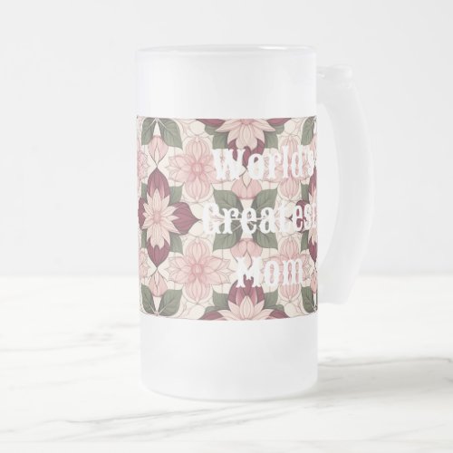 AI Art Dahlia Flowers Custom Frosted Mug