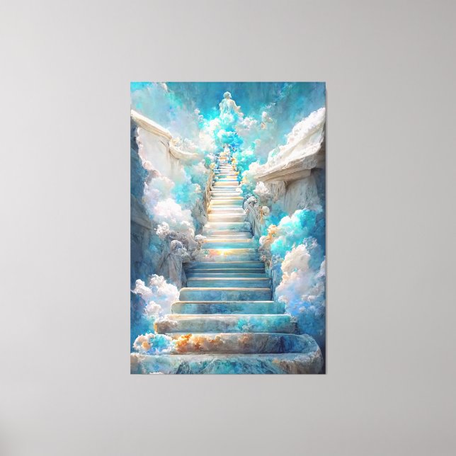 AI Art Gallery™ - Stairway to Heaven: Faith Canvas Print (Front)