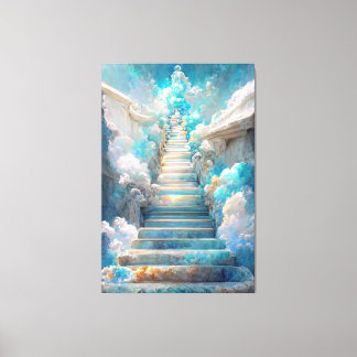 AI Art Gallery™ - Stairway to Heaven: Faith Canvas Print