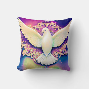 AI Art Holy Spirit Throw Pillow