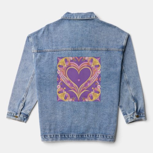 AI Art Lavender Pink Heart Jacket
