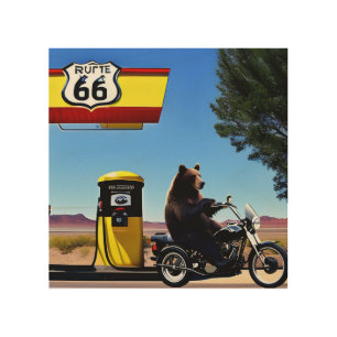 AI art of a Black Bear on a motorcycle!