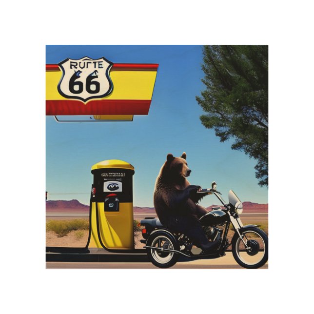  AI art of a Black Bear on a motorcycle! (Front)