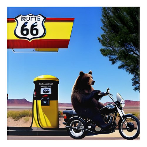  AI art of a Black Bear on a motorcycle