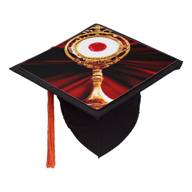 AI Art of A Eucharistic Miracle Graduation Cap Topper (Angled)