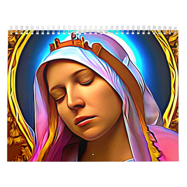 AI Art of The Blessed Virgin Mary Calendar (Cover)