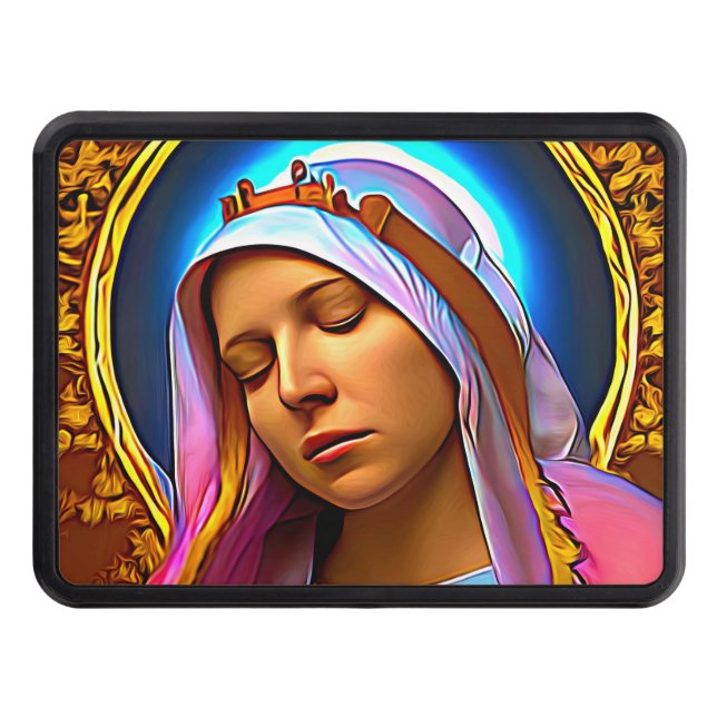 AI Art of The Blessed Virgin Mary Hitch Cover (Front)