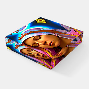 AI Art of The Blessed Virgin Mary Paperweight