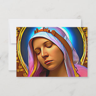 AI Art of The Blessed Virgin Mary RSVP Card
