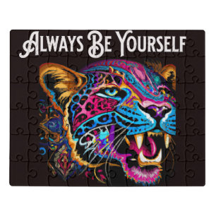 AI Art, Psychedelic Panther Difficult Puzzle