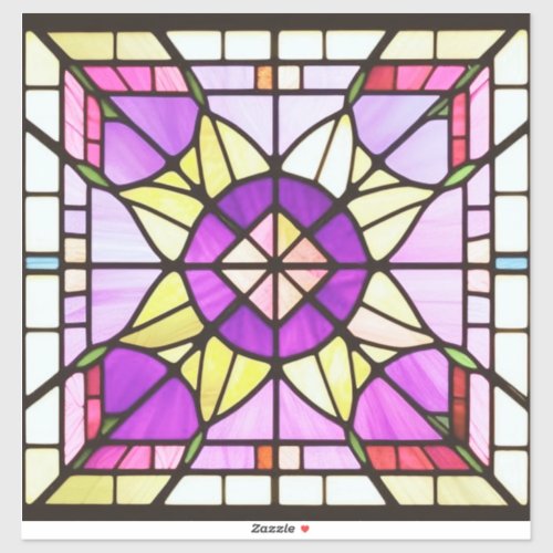 AI Art Stained Glass Vinyl Sticker