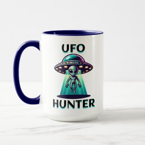  Ai Art with UFO Beaming up an Alien  Mug