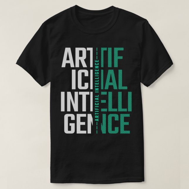 AI Artificial Intelligence Futuristic Nerd Gift T-Shirt (Design Front)