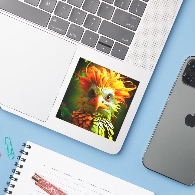 Ai Artsy Bird Sticker (Laptop w/ iPhone)