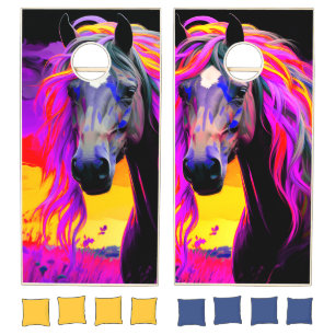 Ai Artsy Horse Cornhole Set