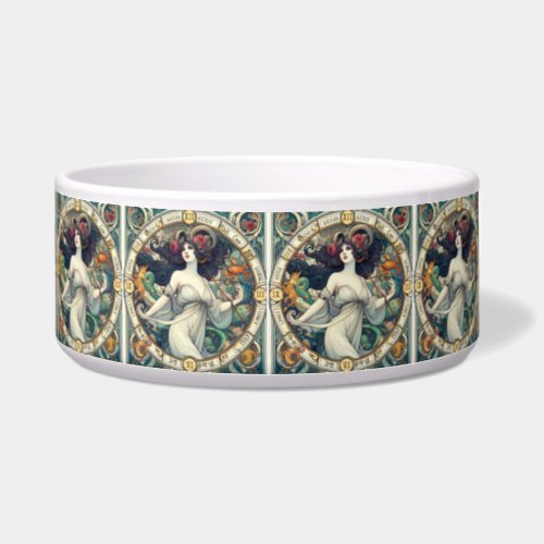 AI assisted Art Deco Bowl design of lady