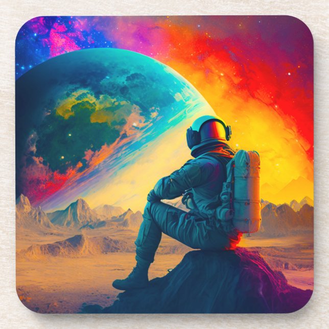Ai Astronaut Beverage Coaster (Front)