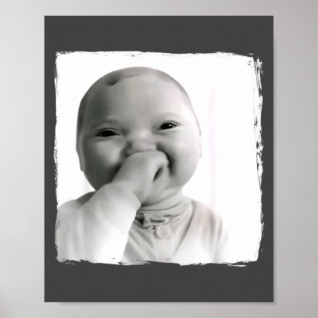 Ai Baby Giggling Holding Back Laugh Funny Viral Ge Poster (Front)