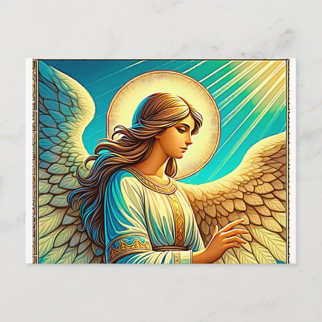 AI Beautiful Angel Expressionist Effect Postcard (Front)