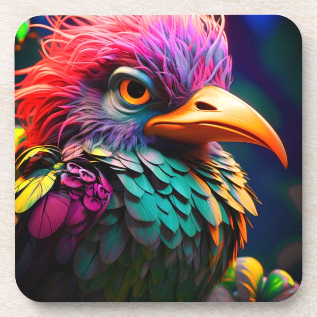 Ai Bird Beverage Coaster (Front)