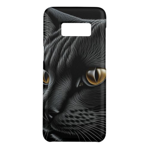 AI Black Cat with Yellow Eyes Case_Mate Samsung Galaxy S8 Case