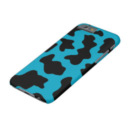 AI Blu Cow Print Editable Barely There Phone Case